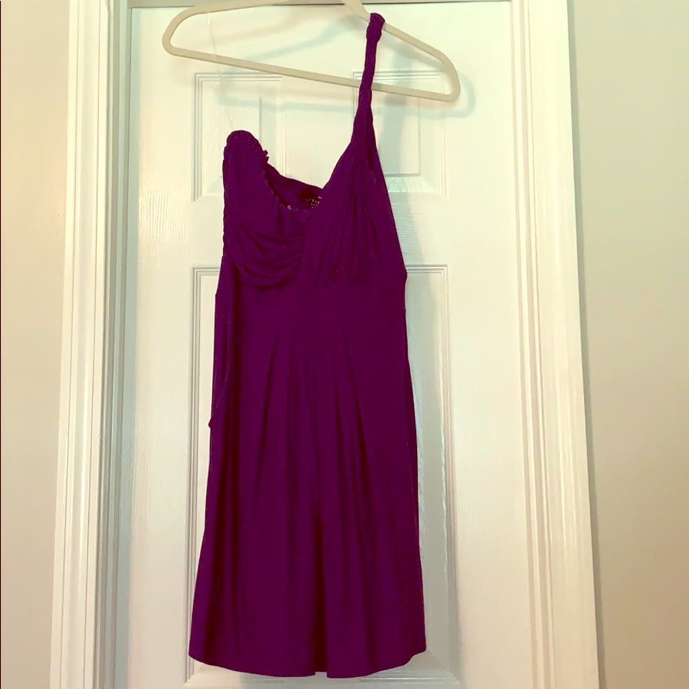 t-bags short one shoulder dress